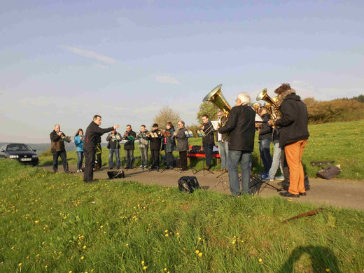 Ostermorgen 2014 oberhalb von Bischoffen