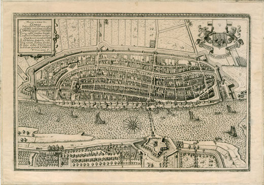 Alleen 16e eeuwse citymarketing? Plattegrond van Kampen door Paul Utewael (1598)