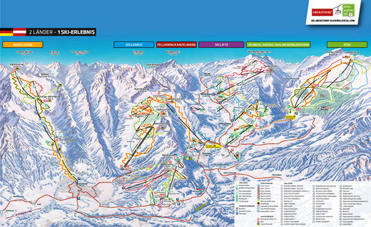 Kleinwalsertal - Winter - Panoramakarte