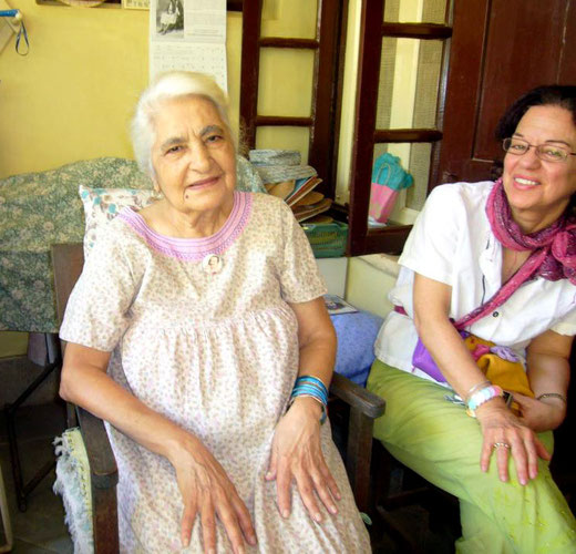 India : Bobbi with Meheru Irani