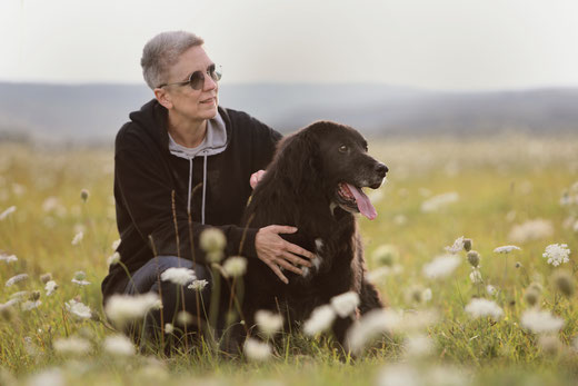 Barbara & ihr zweiter Seelenhund.