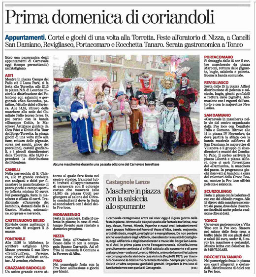 Articolo La Stampa 15-02-2015