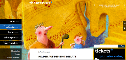 Einfach auf das Bild klicken und direkt auf der Seite des Theaters Kiel landen!