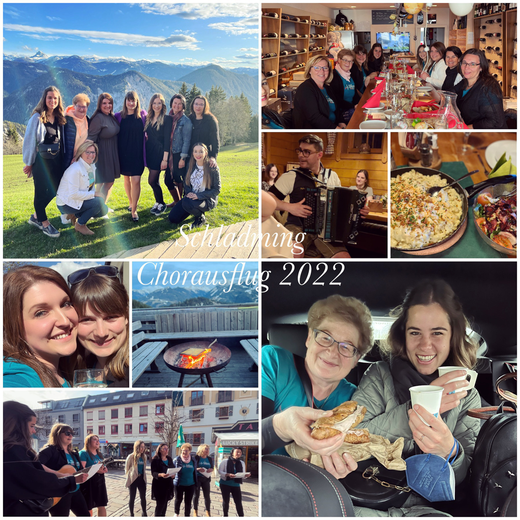 Bildcollage mit Bildern vom Chorausflug