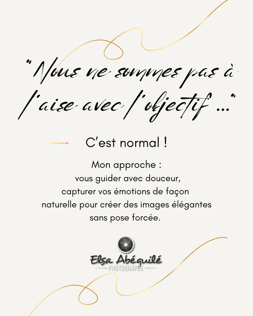 Comment être à l'aise devant l'objectif?