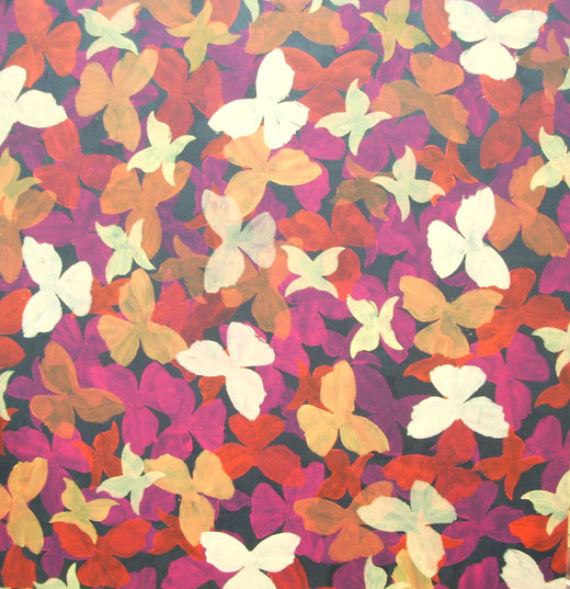 Schwarm V   Acryl auf Hartfaser  72 x 72   2025