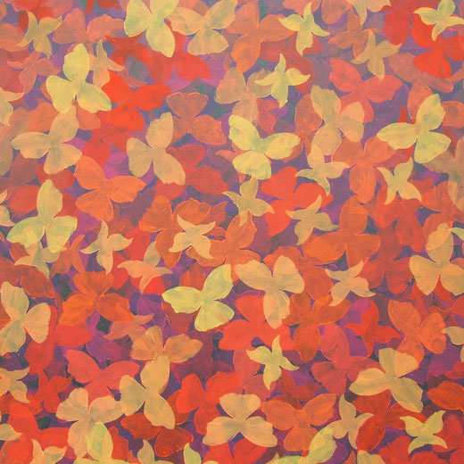 Schwarm IV   Acryl auf Hartfaser  80 x 80   2025