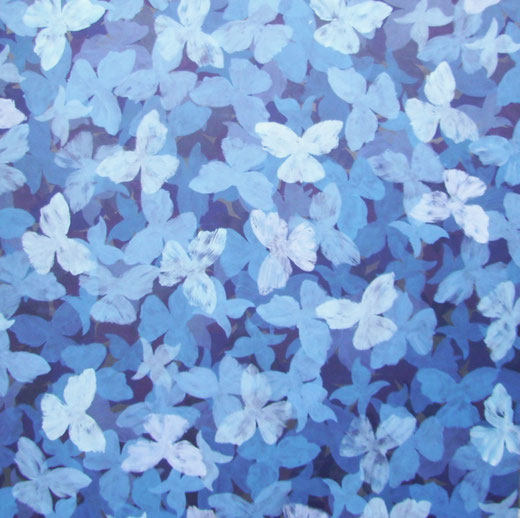 Schwarm II   Acryl auf Hartfaser  80 x 80   2025