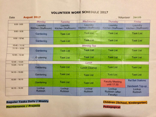 Wochenplan