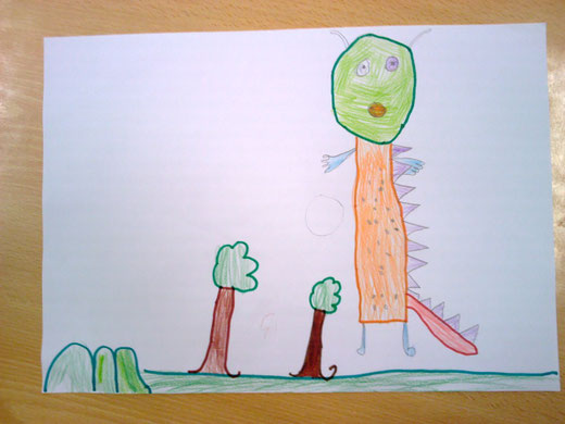 cute monster  book Big George children illustration picture  Book English kids ESL worksheet free halloween