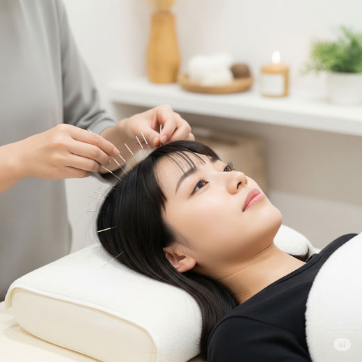 Gemini(生成AI)で作成した写真。ここまで鍼を打ちません