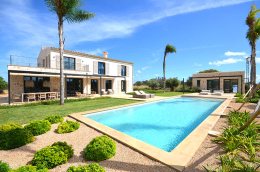 Neubaufinca, Portocolom, Finca mit Meerblick, Luxusfinca bei Portocolom