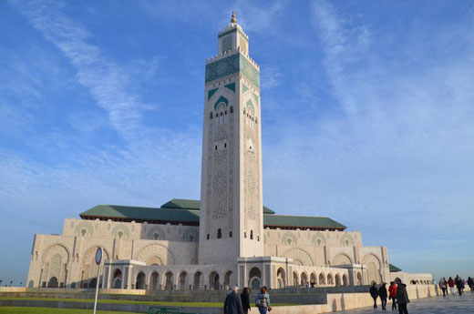 die Hassan II Moschee. die Große kommt im Foto nicht herüber