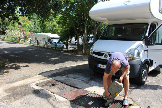 Entsorgungsstation in Nuoro. Außerhalb von Camping- und Stellplätzen sorgen inzwischen auch einige Kommunen für diesen Service 