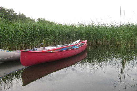 Kanus am Schaalsee in Groß Zecher