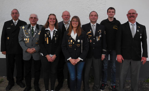 v.l.n.r. Christian Sussek, Walter Friede, Marie Hennecke, Rolf Grösche, Linda Burgmann, August Wedekind, Christoph Ahrens, Burkhard Kappei