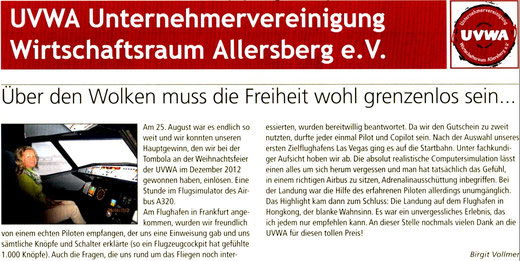 Artikel: Mitteilungsblatt Markt Allersberg September 2013