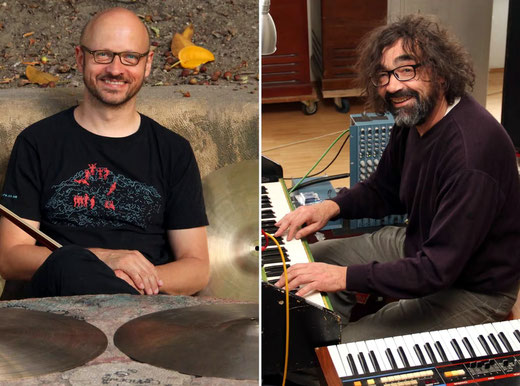 Meister der Improvisation: Drummer Christian Wolfarth und Keyboarder Jochen Irmler. Foto: Faust Studio 