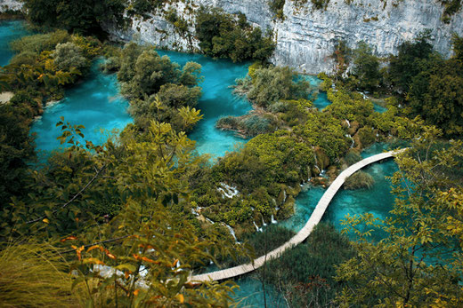 Plitvice Lakes in Croatia , road trip Croatia