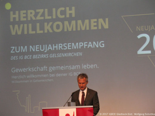 Foto: Neujahrsempfang IG BCE Bezirk Gelsenkirchen 2017, OB Frank Baranowski