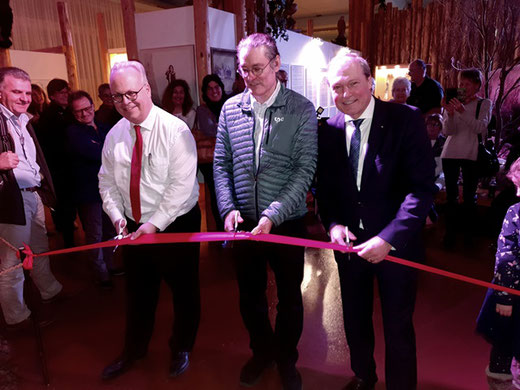 Feierliche Eröffnung der neuen Galerien. Im Bild: Thomas Binder, Vincent Escriba, Jörg Kündig (v.l.n.r.)
