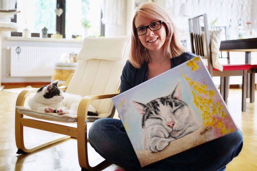 Kundenstimme WuffMiau Katzengemälde Alf