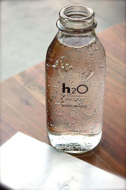 Glassflasche, Weichwasser, H2O, 