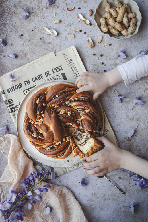 brioche vegan cacahuètes chocolat