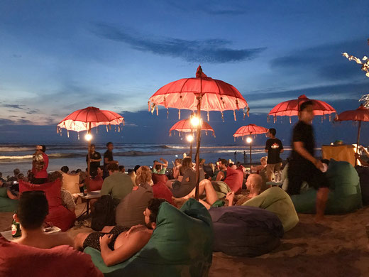 Relaxing in one of the many beach clubs in Seminyak