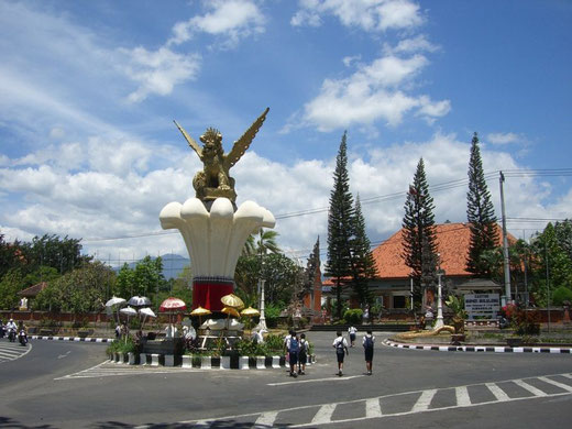 Singa Ambara Raja statue in Singaraja, Bululeng