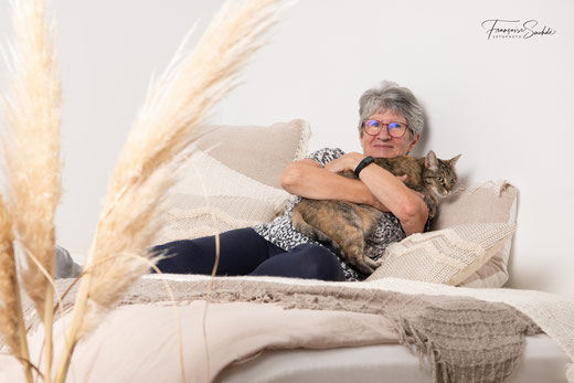 séance photo lifestyle avec des animaux, chat, chien