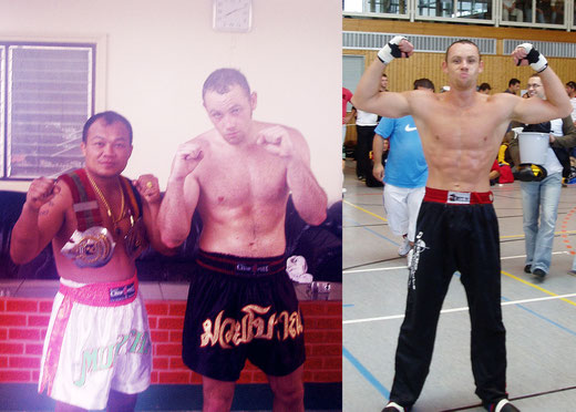 links mit 95 Kg im WPT Gym Master Pimu, rechts mit 78 Kg Bavaria Cup 2005