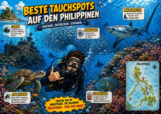 Tauchen und Schnorcheln auf den Philippinen