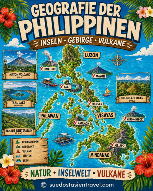 Geografie,Inseln,Vulkane Philippinen