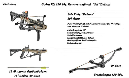 Cobra RX 130, Cobra RX 130 Kit, Cobra RX Set, EK Archery Cobra RX 130 Kit, Cobra RX Kit