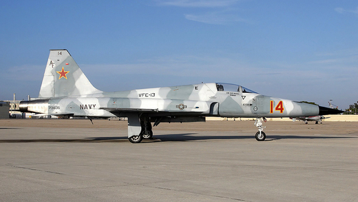 Northrop F-5 versione aggressor, in Vietnam venne chiamato "Tiger" dai piloti (Foto:Military-Today.com)