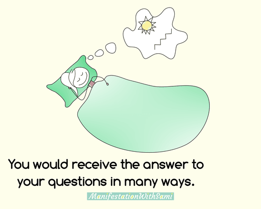 You would receive the answer to your question from your unconscious mind in many ways, e.g., in your dreams.