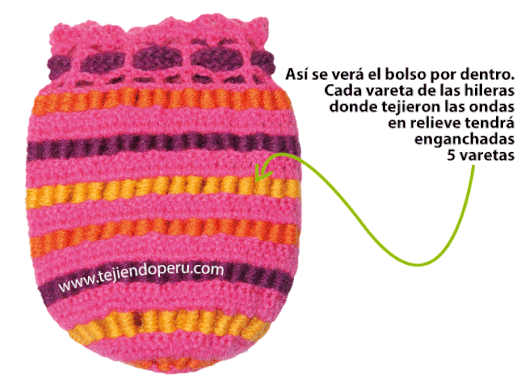 Cómo tejer un bolso en wiggle (wiggly o squiggle) crochet