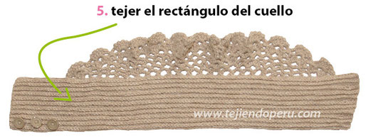 Cuello con doblez tejido a crochet / Crochet folded neck warmer