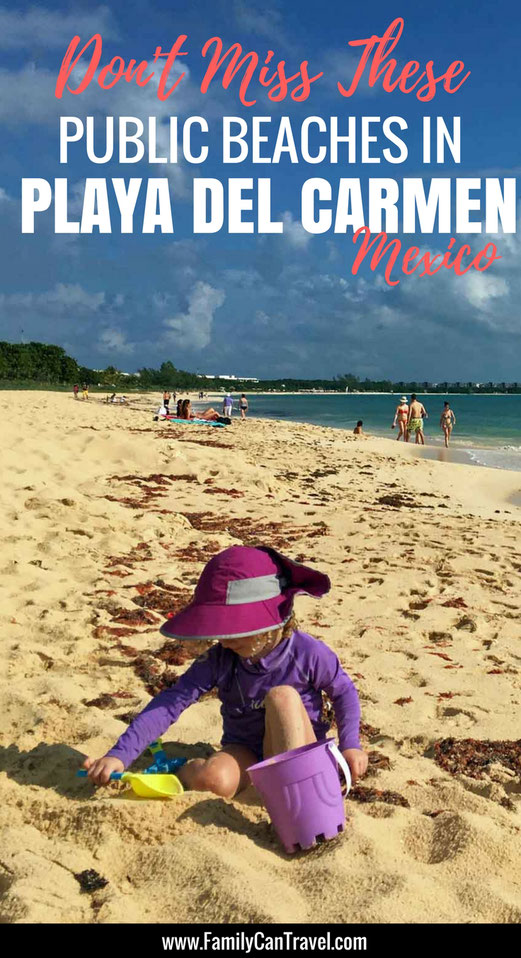 Don't miss these family friendly beaches in Playa del Carmen, Mexico! Click to read more at FamilyCanTravel.com | Family Travel | Travel with kids | Mexico with kids | Playa del Carmen Mexico #Mexico #familytravel #travelwithkids #playadelcarmen