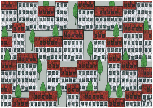 Papiercollage von Klaus Becker, Kassel