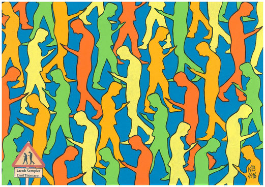 Papiercollage von Klaus Becker, Kassel
