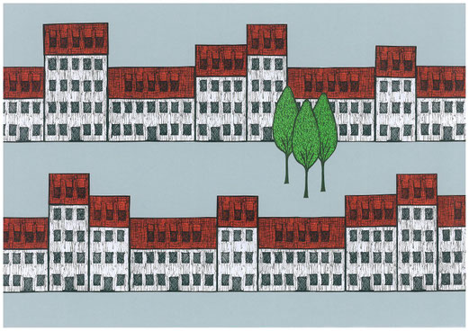 Papiercollage von Klaus Becker, Kassel