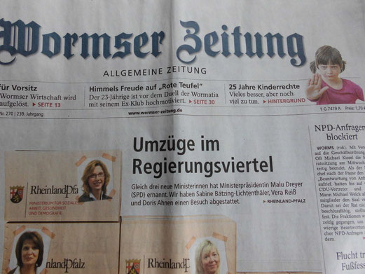 Mit Klick auf dieses Bild kommten Sie in die Wormser Zeitung webseite rein 