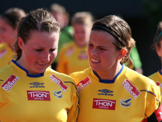 Gunilla Forseth (le.) and Kristin Lie had in the pre-seasons achieved many goals and played since January 2010 on the position of the Trondheim-defensive players.