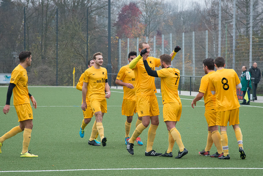 Erste Mannschaft gegen SG Schönebeck (5:0), Pelmanstraße, 30.11.2014. - Foto: r.f.