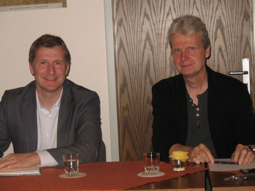 Bürgermeister Dr. Christian Pundt und Hartmut Lueken;  Foto: Karin Stolle