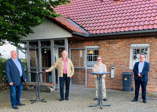 von links nach rechts: Norbert Löhr, Frank Oesterhelweg, Wolfgang Wölke und Heinz Buse