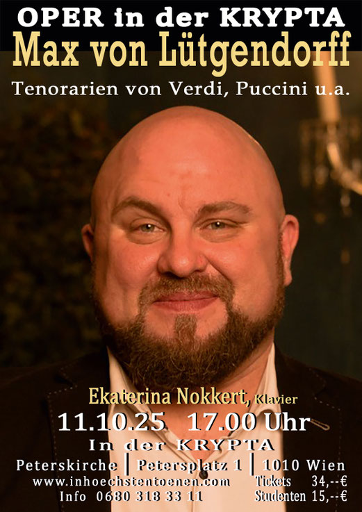 Max von Lütgendorff singt Verdi, Puccini u.a.   in der KRYPTA