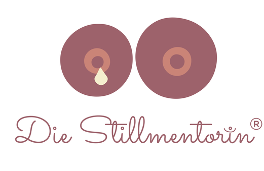 Grafik, Logo mit zwei stilisierten Brüsten und einem Tropfen Milch, Stillmentorin